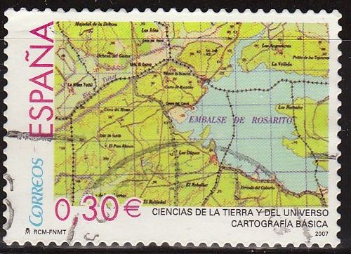 z vendido España 2007 4314 Sello º Cartografia Basica de la Tierra Timbre Espagne Spain Spagna 